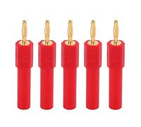 Zerodis Converti Banana Plug Maschio in Femmina 2 Mm a 4 Mm Adattatore di Socket 5pcs 5 Colori Materiale in Ottone PA 30V-60V 36a per Le Inverter Automobili (Rosso)