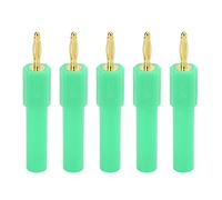 Zerodis Converti Banana Plug Maschio in Femmina 2 Mm a 4 Mm Adattatore di Socket 5pcs 5 Colori Materiale in Ottone PA 30V-60V 36a per Le Inverter Automobili (Green)
