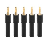 Zerodis Converti Banana Plug Maschio in Femmina 2 Mm a 4 Mm Adattatore di Socket 5pcs 5 Colori Materiale in Ottone PA 30V-60V 36a per Le Inverter Automobili (Black)