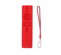 Zerodis Coperchio Telecomando, Protezione Silicone Non Slip con Ritagli Abbottonati Accurati Maniche Remote Leggero Morbida Comoda con Cordino per Bastoncino Televisivo (Set rosso)