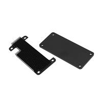 Zerodis Custodia in Lega di Alluminio, Kit Custodia Protettiva con Dissipatore di Calore per R Pi Zero 2W, Raffreddamento Rapido in Lega di Alluminio (Intestazione pin colorato guscio nero)