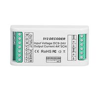 Zerodis Decodificatore LED RGB, Controller per Strisce LED a 3 con Tensione Costante 9-24 V Controller Illuminazione Stadio di Ingresso per Barra Luminosa a Wall Washer