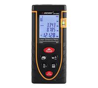 Zerodis Distanziometro digitale portatile Range Finder 1 mm fino a 40/60/80/100 m con ampio display LCD di retroilluminazione e livella a bolla per interni ed esterni (60 m)