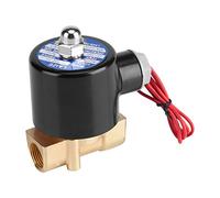 Zerodis Elettrovalvola elettrica 220V DN10 3/8" Elettrico elettrovalvola Ottone normalmente chiuso Solenoid Valve Azionata direttamente Per Acqua Aria Olio