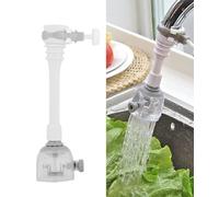 Zerodis Estensore regolabile per rubinetto a prova di spruzzi, girevole, per cucina, risparmio idrico, ugello filtrante, prolunga per rubinetto (18 cm, grigio)