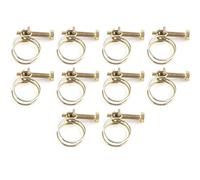 Zerodis Fascetta Stringitubo Regolabile in Ferro a Doppio Filo, 10 Pezzi, Zincata, da 13 Mm a 100 Mm, Serraggio a Vite per Tubi Idraulici, Portagomma, Officina, Garage, Uso in Giardino (25mm（21-25）)