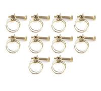 Zerodis Fascetta Stringitubo Regolabile in Ferro a Doppio Filo, 10 Pezzi, Zincata, da 13 Mm a 100 Mm, Serraggio a Vite per Tubi Idraulici, Portagomma, Officina, Garage, Uso in Giardino (19mm（16-19）)