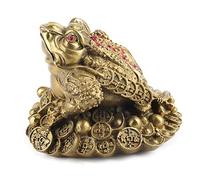 Zerodis Figurine Rana Statue Rana Statue Cinese Fortune e Preghiera Affari Prospero Frogines Collection Art Collection Feng Shui Ricchezza Fortunato Denaro Decorazione (Lunghezza n. 1 11 cm di