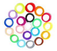 Zerodis Filamento per Penna 3D, Materiale PLA, Colori Assortiti, Stampaggio Rapido, Perfetto per Bambini e Amanti dell'arte, 20 Rotoli da 10,9 M Ciascuno