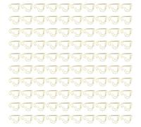 Zerodis Forniture per Ufficio Graffette Simpatiche Mini Clamp/Holder in Metallo Dorato Elettrolitico per Ufficio Home File Ordinamento Leggero Portatile con Scatola di Immagazzinaggio 100 Pezzi a
