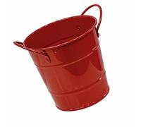 Zerodis Forniture per Ufficio Organizzatore Multifunzionale a Forma di Secchiello Dal Design Unico in Ferro con Stile Carino e Alla Moda per Forniture per Ufficio Pennelli per Trucco Studenti (rosso)