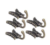 Zerodis Forniture per Ufficio Robusta Ghisa Dal Design Vintage Antico con Fori Preforati e Viti per Appendere Chiavi Borse Asciugamani Cappelli Accappatoi 5 Pezzi Ganci Appendiabiti Pesanti