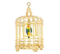 Zerodis Gabbia per Uccelli in Miniatura per Casa delle Bambole in Metallo, Scala 1/12, Giocattolo di Simulazione per la Decorazione, Oggetto Fotografico (GOLD)