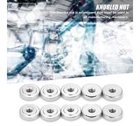 Zerodis GB807 Acciaio Al Carbonio Dado a Margine di Dado Facile Usare Dadi Al Pollice Nullo, Manico del Martello Pianificazione Esagonale Esagonale M4 M5 M6 M8 M10 (M5 (10pcs))