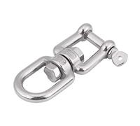 Zerodis Grillo a Moschettone Girevole in Acciaio Inossidabile Resistente 6 Mm, Grillo Rotante Ad Anello Girevole di Grado Marino Antiruggine con Finitura Lucidatura Elettrolitica, (6MM)