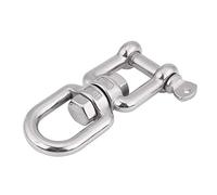 Zerodis Grillo a Moschettone Girevole in Acciaio Inossidabile Resistente 6 Mm, Grillo Rotante Ad Anello Girevole di Grado Marino Antiruggine con Finitura Lucidatura Elettrolitica, (10mm)