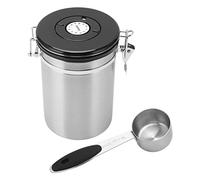 Zerodis Il Contenitore Ermetico in Acciaio per tè e caffè con Datario Mantiene Il caffè fresco. Grande capacità per gli Amanti del Contenitore per in Acciaio Inossidabile (SILVER)