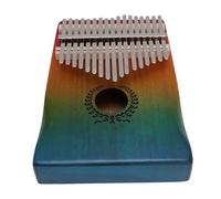 Zerodis Kalimba Portatile de Caoba Piano 17 con Note Luminose per Prestazioni, Registrazioni, Intrattenimento per Famiglie, Gradiente Colorato