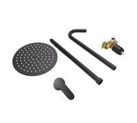 Zerodis Kit Doccia Esterna in Acciaio Inox con Soffione Doccia a Pioggia, Rubinetto Monocomando per Il Risciacquo del Giardino della Piscina sulla Spiaggia