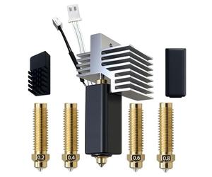 Zerodis Kit Hotend da 0,4 Mm, Sostituzione Gola Interamente in Metallo per Stampante 3D Carbon con Ugelli da 0,2 Mm 0,4 0,6 0,8, Dissipatore di Calore di Raffreddamento