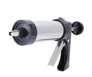 Zerodis Kit Pressa per Biscotti in Acciaio Inox, 13 Dischi per Biscotti e 7 Ugelli per Pasticceria, Strumento Manuale per Decorare Torte con Custodia per Panettieri Domestici e Negozi di Dessert