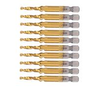 Zerodis Kit Rubinetto a Spirale M4 da 10 Pezzi Viti in Acciaio Ad Alta velocità Strumenti di Maschiatura Rivestiti in Titanio per la Foratura di Piastre in Acciaio Al Carbonio in Alluminio