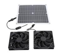 Zerodis Kit Ventola Pannello Solare, Ventola Alimentata da Pannello Solare Monocristallino con 12W 18V, di Scarico IP65 3000 Giri/min, per Pollaio Serra Capannone Soffitta per Animali Domestici