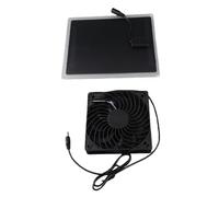 Zerodis Kit Ventola Solare 10W, Ventilatore da Esterno con Design Resistente Alle Intemperie for Ventilazione di Pollaio Serra Capanno Montaggio a Parete Scarico Aria