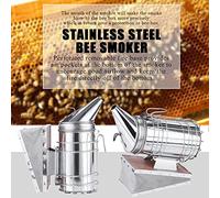 Zerodis L'attrezzatura per l'apicoltura da Allevamento da Giardino con Scudo Termico Fornisce Fumo Freddo per la Protezione dell'apicoltore e le Api Calme Ferro Affumicatore per Alveare