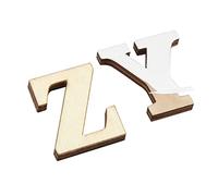 Zerodis Lettere e Numeri Autoadesivi in legno, Superficie Liscia e Lucida Naturale per L'artigianato Fai-da-te, con Supporto Facile da Attaccare per L'apprendimento dei Bambini e la (Di legno)