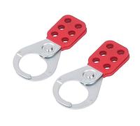 Zerodis Lockout HASP Tag Out HASP, 2 Pcs Blocco in Acciaio Inossidabile Blocco 1,5 Pollici di Sicurezza Industriale a 6 Fori, Foro di 10,5 Mm di Diametro, Design del Motivo Smerigliato