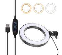 Zerodis Luci Fotografiche a LED Luce di Riempimento Dimmerabile con Testa a Sfera per Studio Video Vlog Fotografia di Ritratti Dal Vivo Luce LED da 6 Pollici Regolabile
