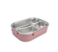 Zerodis Lunch Box, Box in Acciaio Inossidabile con Coperchio Sigillato e Cucchiaio, Contenitore per Alimenti a Tenuta Stagna con Scomparto Interno per i Pasti dell'Ufficio Scolastico dei Bambini