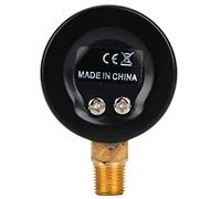 Zerodis Manometro Meccanico, Scatola in Metallo con Coperchio del Quadrante Trasparente, Doppia Scala per Aria e Acqua, Connessione Inferiore 1/8 BSPT (0-30 psi, 0-2 bar)