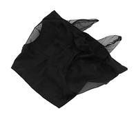 Zerodis Maschera per mosche a rete di cavalli, traspirante, estensibile, elastica, per cavalli, previene le orecchie di zanzara per la stalla (nero)