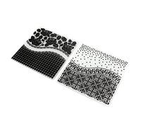 Zerodis Materiale Scolastico Modelli di Texture Concava Convessa Dal Design Unico per Lavori di Carta Fai-da-te con Materiale Plastico per Biglietti d'invito Creazione di 2 Cartelle per Goffratura