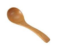 Zerodis Mestolo in Legno, Cucchiaio con Manico Lungo per Cucinare con Superficie Liscia e Morbida, Resistente Alle Alte Temperature, Utensile da per Chef Casalingo (Cucchiaio color legno)