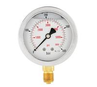 Zerodis Misuratore di Pressione Dell'aria, 0-400BAR 0-5800PSI G1/4 68 Mm Contatore di Pressione Idraulica Misurazione di Pressione Dell'acqua di Pressione Dell'olio per Test del