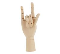Zerodis Modella di Mano in Legno Manichino Femminile, Scultura di Mobili Posizionabili per il Disegno di Arti, per gli Studenti, 10.04x2.87in Mano Sinistra (Mano destra da 10 pollici)