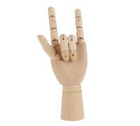 Zerodis Modella di Mano in Legno Manichino Femminile, Scultura di Mobili Posizionabili per il Disegno di Arti, per gli Studenti, 10.04x2.87in Mano Sinistra (Mano sinistra da 10 pollici)
