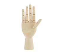Zerodis Modella di Mano in Legno Manichino Femminile, Scultura di Mobili Posizionabili per il Disegno di Arti, per gli Studenti, 10.04x2.87in Mano Sinistra (Mano destra da 7 pollici)