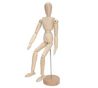 Zerodis Modello di Uomo in Legno Posabile a Mano, Decorazione Versatile Trama Limpida per Oggetti d'arte e Oggetti di Fotografia, Squisita Decorazione della Tavola di Lavorazione