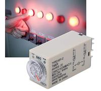 Zerodis Modulo di relè di Ritardo 0 a 10s Modulo 8 Pin per gli Elettrodomestici, il Quadrante Trasparente può Essere Ruotato per Regolare il Tempo l'uso Elettrico (24vdc)