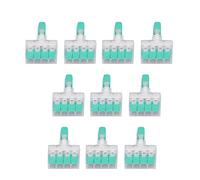 Zerodis Morsettiera a Cablaggio Rapido, Connettore a Leva per Apparecchio di Controllo Motore, 10 Pezzi 41A 450V Y614G 1 a 4