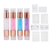 Zerodis Nail Art Art Stamper Penne di Timbro in Silicone Doppia con un Chiodo in Resina in Silicone Cristallino Design per Salone per Salone Manicure Unghie Stamper Manicure