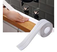 Zerodis Nastro per Calafataggio Striscia per Calafataggio Impermeabile in PVC Autoadesivo per Lavelli Lavabi Vasche da Bagno Installazione Facile (WHITE)