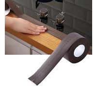 Zerodis Nastro per Calafataggio Striscia per Calafataggio Impermeabile in PVC Autoadesivo per Lavelli Lavabi Vasche da Bagno Installazione Facile (caffè.)