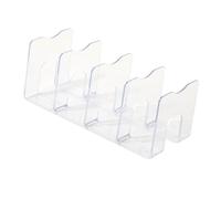 Zerodis Organizer da Scrivania in Acrilico Portariviste in Acrilico Trasparente con Base Stabile Dal Design Trasparente e Cuscino Antiscivolo per Libreria da Scrivania per Studenti di Home Office
