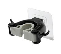Zerodis Organizzatore per Scope e da Parete, per Pulizie Domestiche, con Impugnature Resistenti Che Non Danneggiano il Pavimento, Adesivo Antitraccia, Senza Bisogno di Forare, Supporto (BLACK)