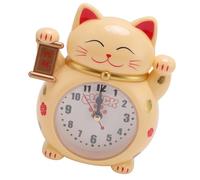 Zerodis Orologio Gatto Portafortuna, Sveglia con Tempo preciso e Display Chiaro Movimento al Quarzo Batteria AA Non Inclusa per casa Camera da Letto Ufficio Design